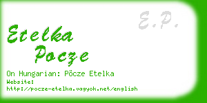 etelka pocze business card