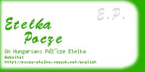 etelka pocze business card